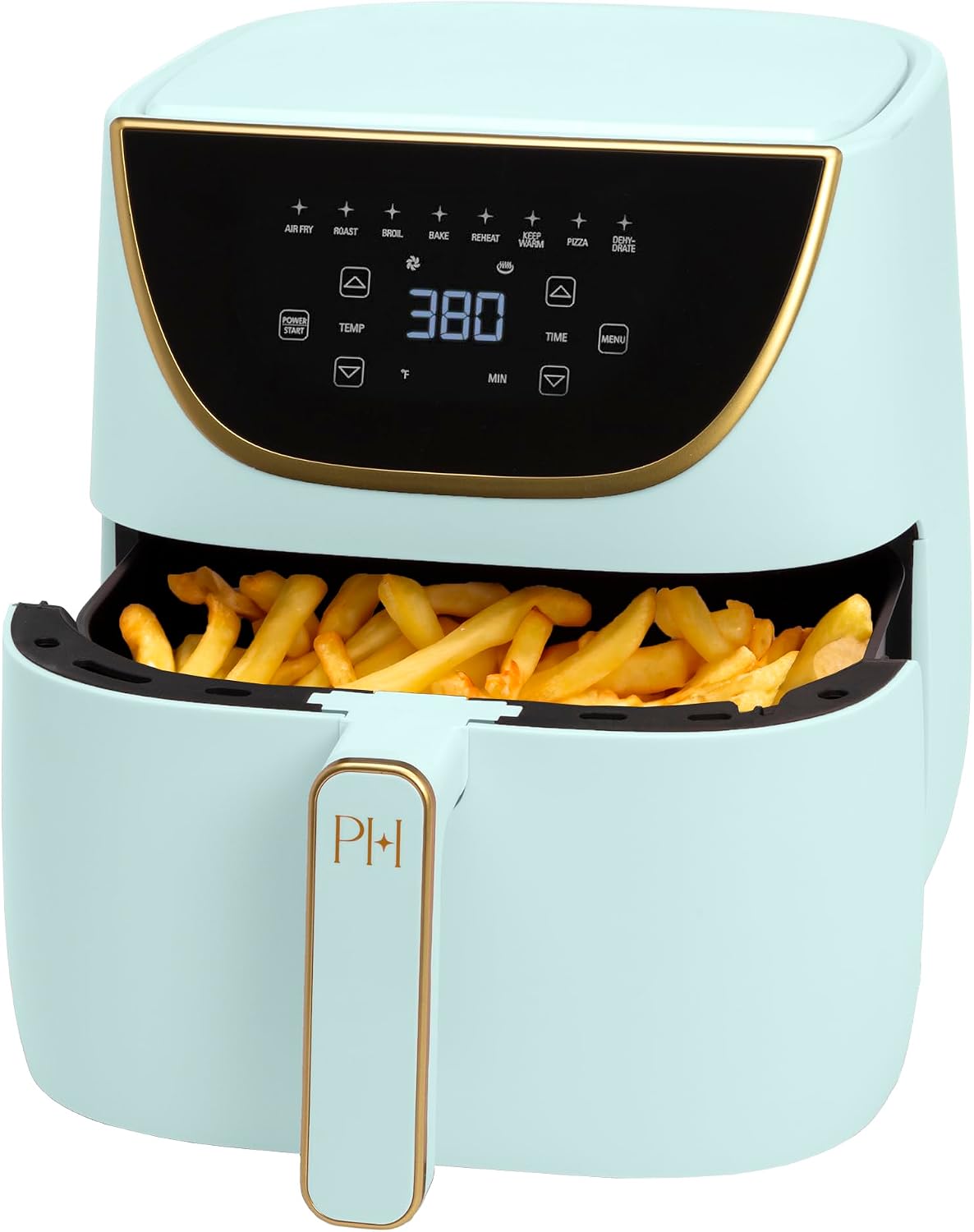 Nonstick Air Fryer with Touchscreen Control & 8 Cooking Functions