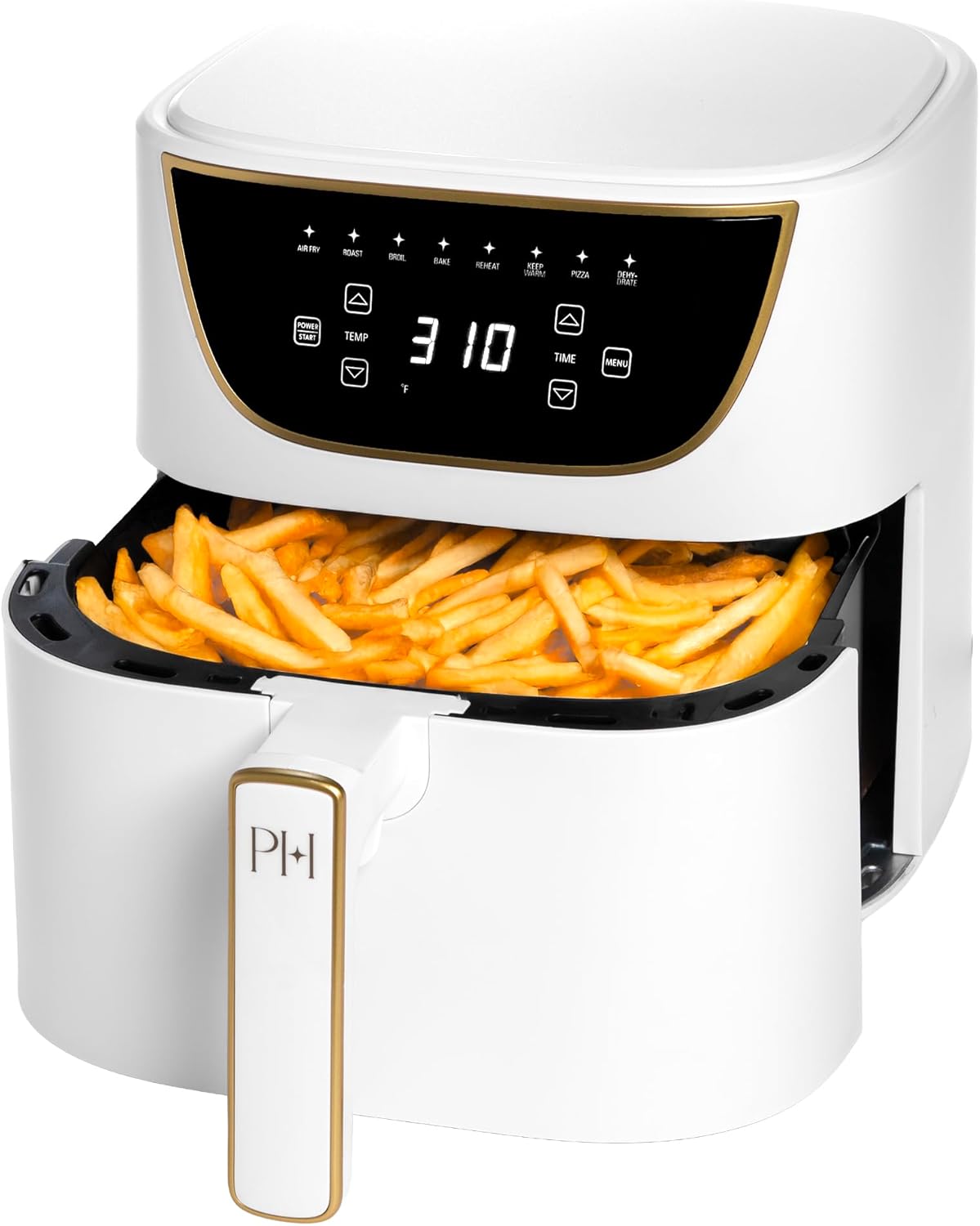 Nonstick Air Fryer with Touchscreen Control & 8 Cooking Functions